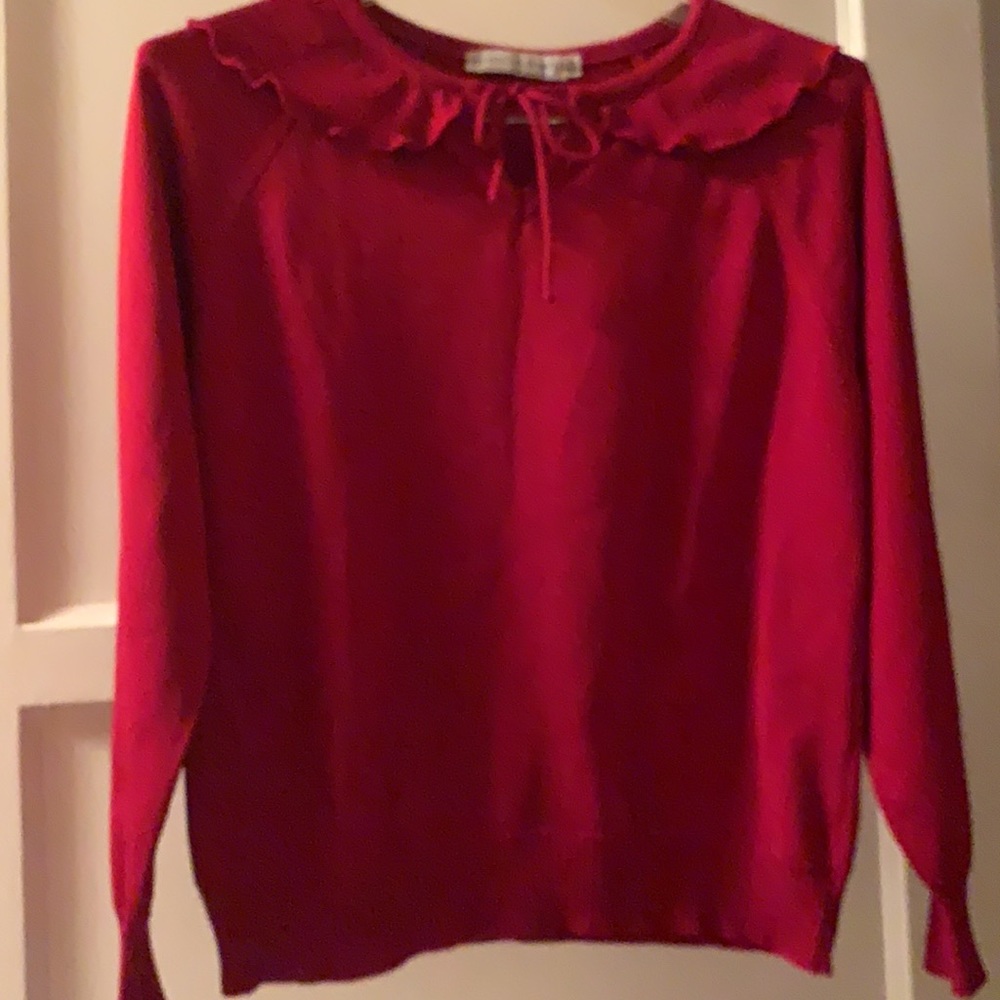 GIVENCHY RED KNIT SWEATER SZ 42/M LONG SLEEVE GIVENCHY SPORT VINTAGE WEAVE